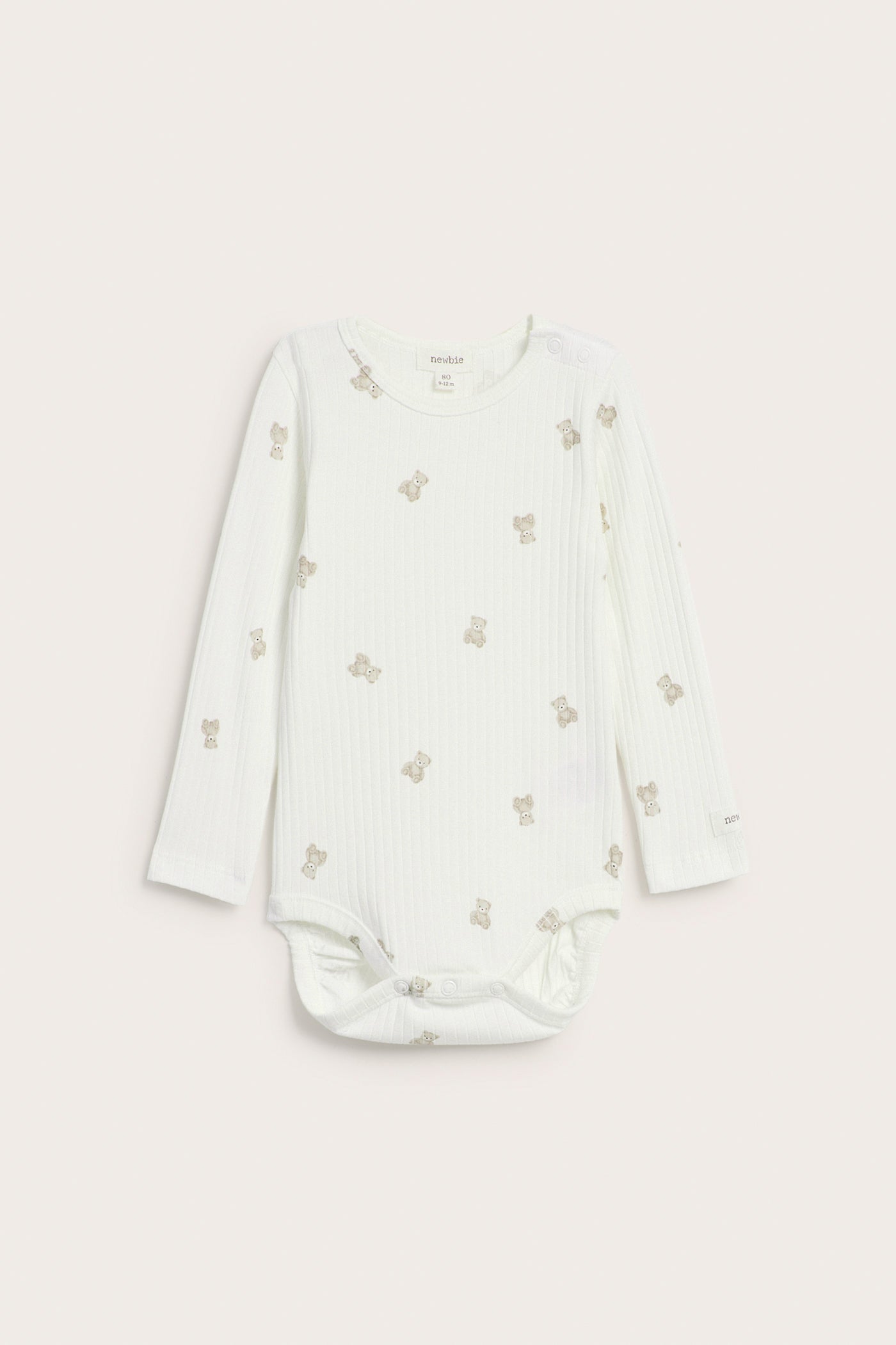 Baby white bodysuit with bear print