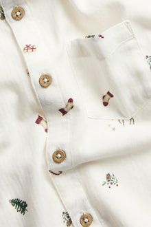 Kids´ white shirt with Christmas print