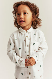 Kids´ white shirt with Christmas print