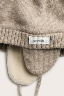 Baby brown hat with ear flaps