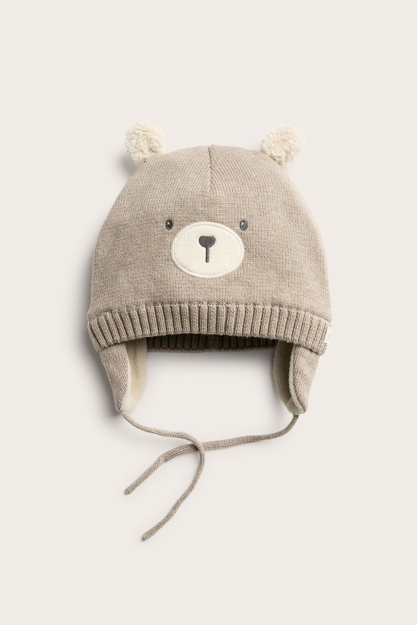 Baby brown hat with ear flaps