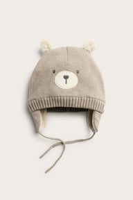 Baby brown hat with ear flaps