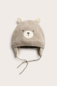 Baby brown hat with ear flaps