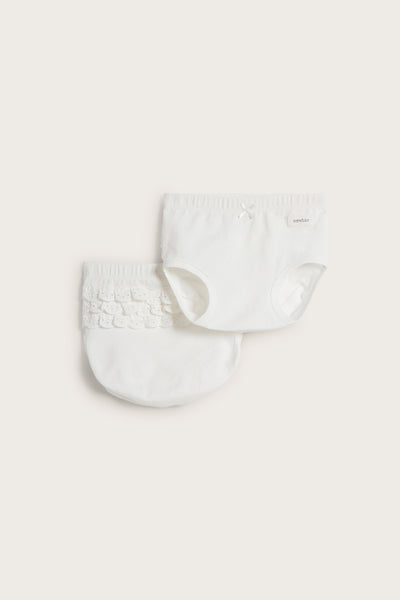 Baby white briefs (2-pack)