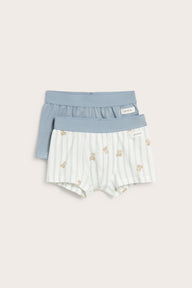 Kids teddy bear print boxer shorts 2-pack