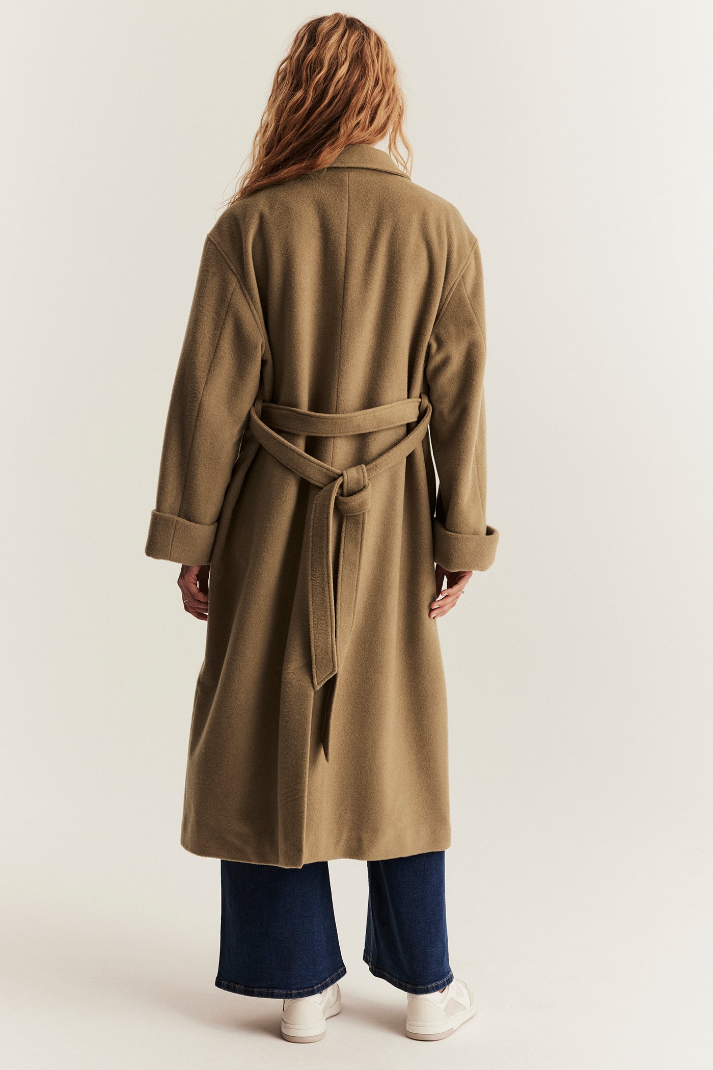 Women's brown wool blended coat
