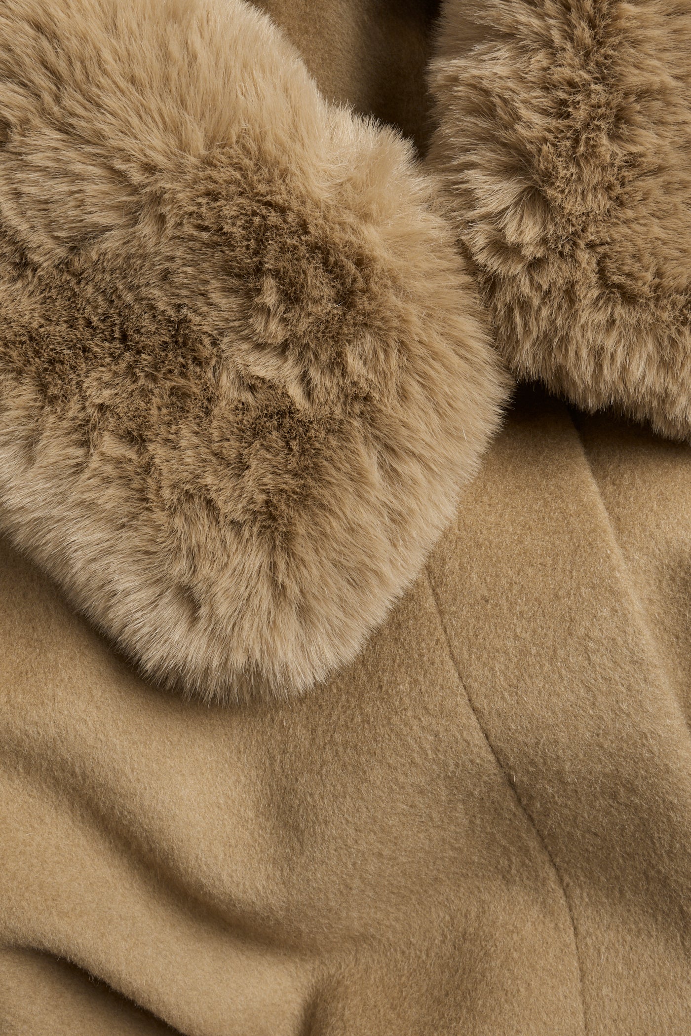 Women's brown wool blended coat