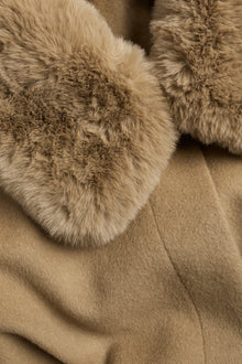 Women's brown wool blended coat