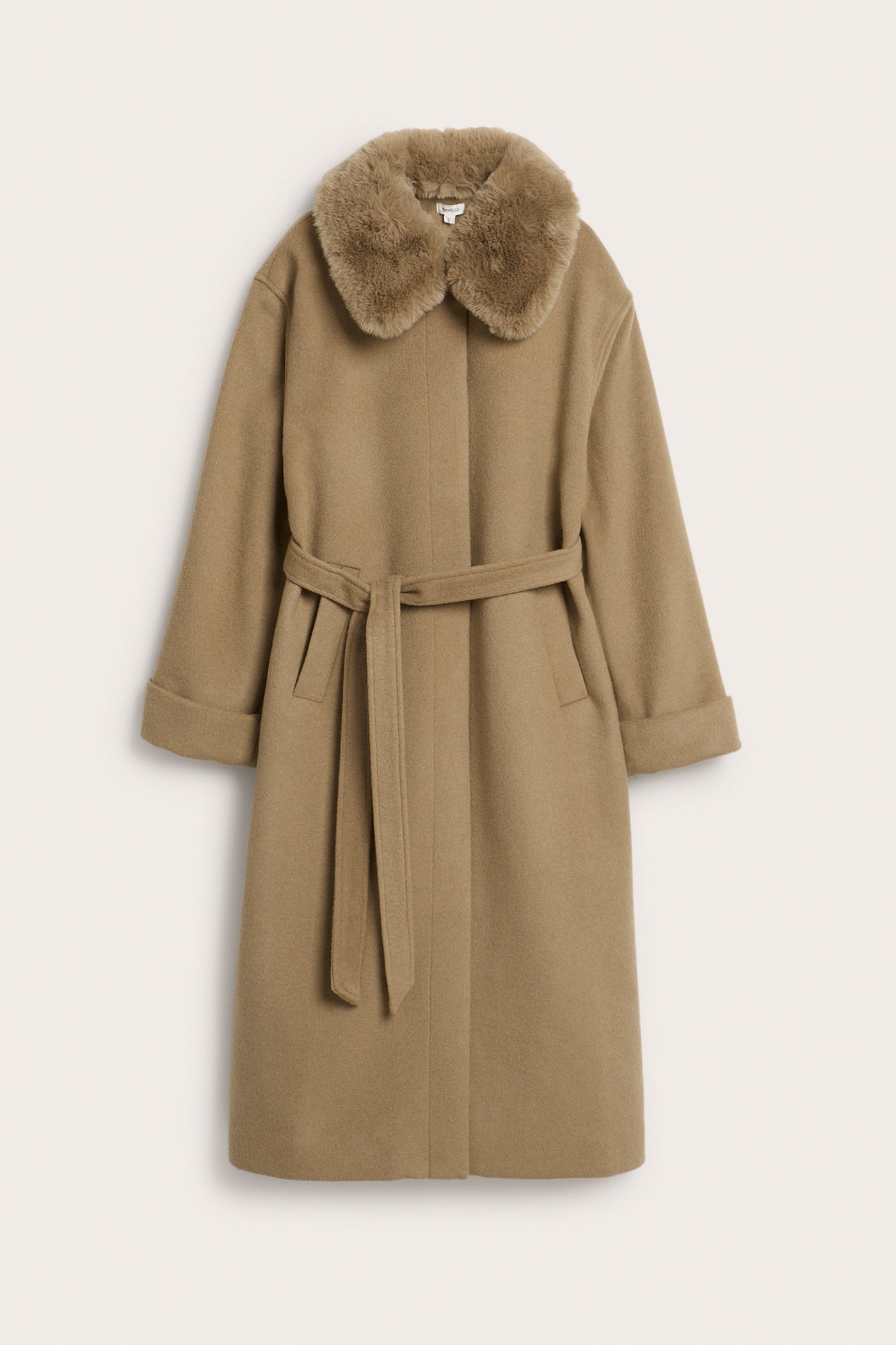 Women's brown wool blended coat