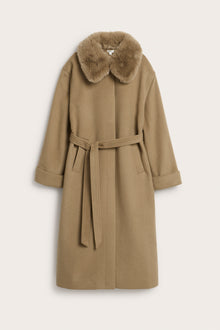 Women's brown wool blended coat