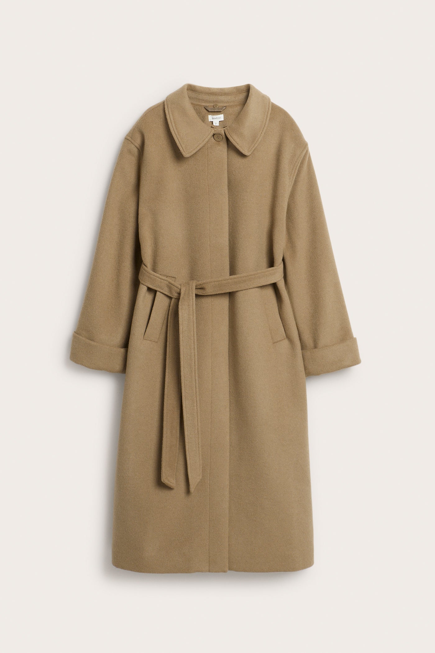 Women's brown wool blended coat