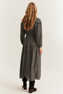 Women's black ditsy floral dress