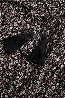 Women's black ditsy floral dress