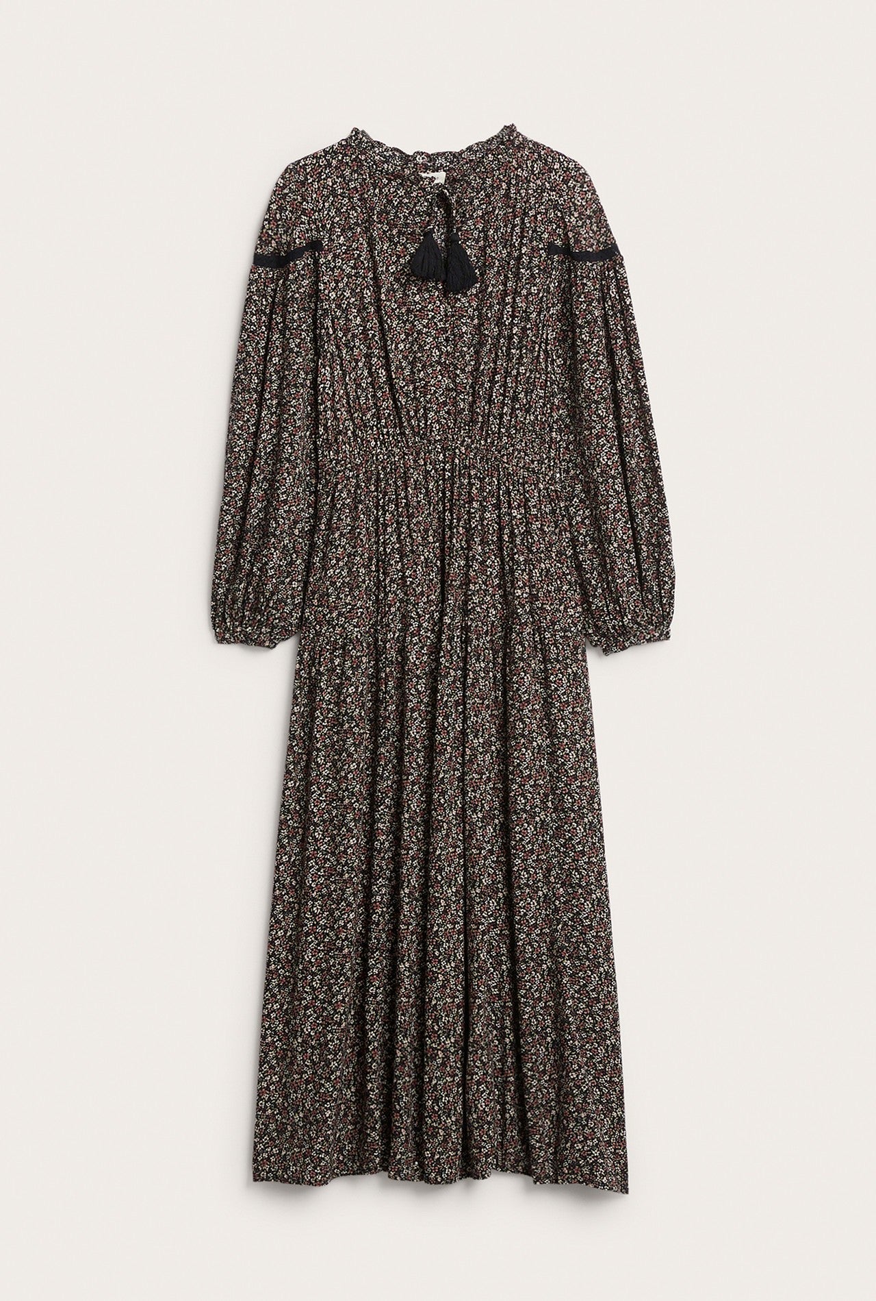 Women's black ditsy floral dress