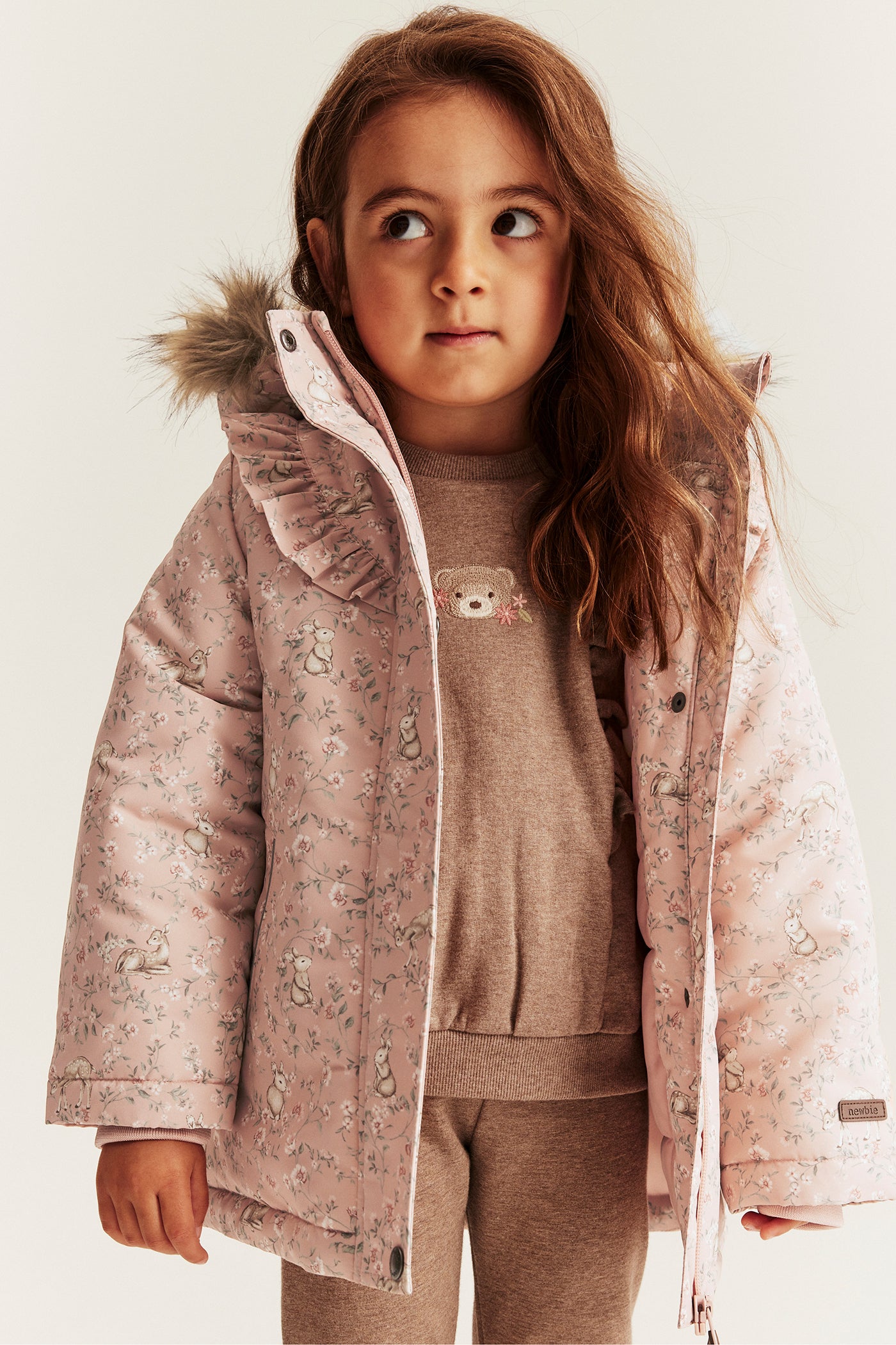 Baby & kids pink floral padded jacket