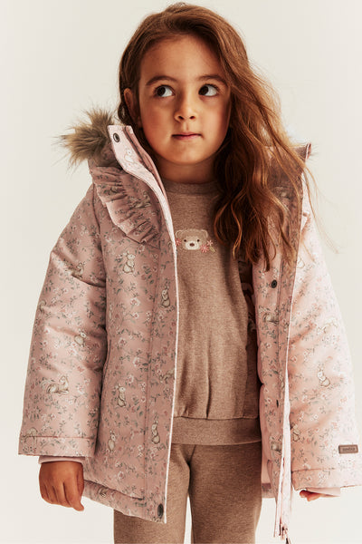 Baby & kids pink floral padded jacket