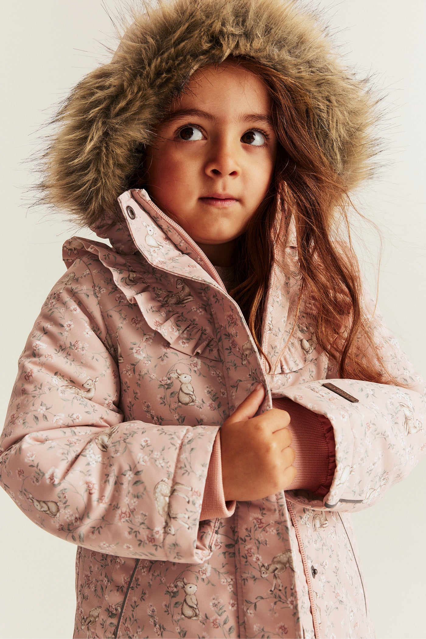 Baby & kids pink floral padded jacket