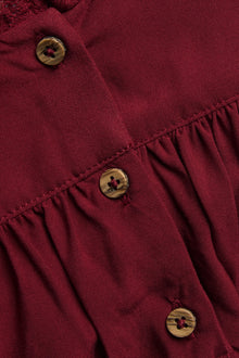 Baby red dress with lace