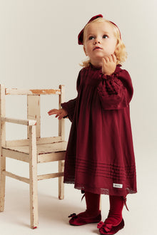 Baby red dress with lace