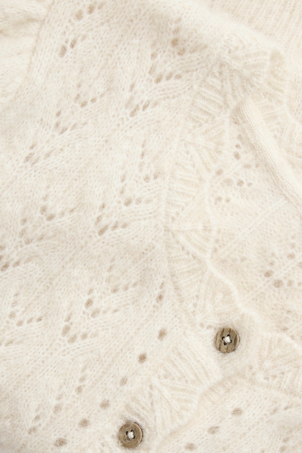 Women's beige wool blended cardigan