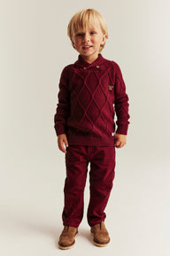 Baby & kids' red knitted Christmas jumper