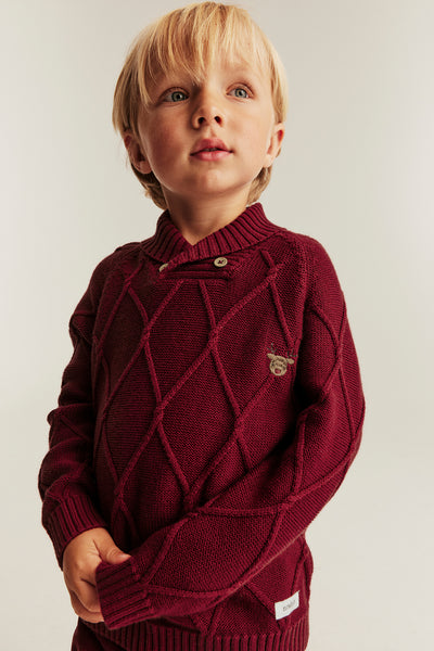 Baby & kids' red knitted Christmas jumper