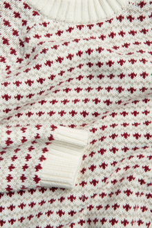 Baby red and white knitted jumper