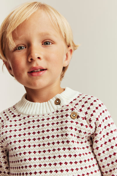 Baby & kids´ red and white knitted jumper