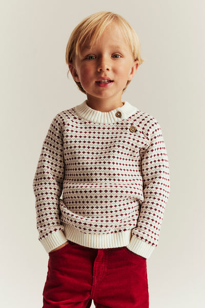 Baby & kids´ red and white knitted jumper