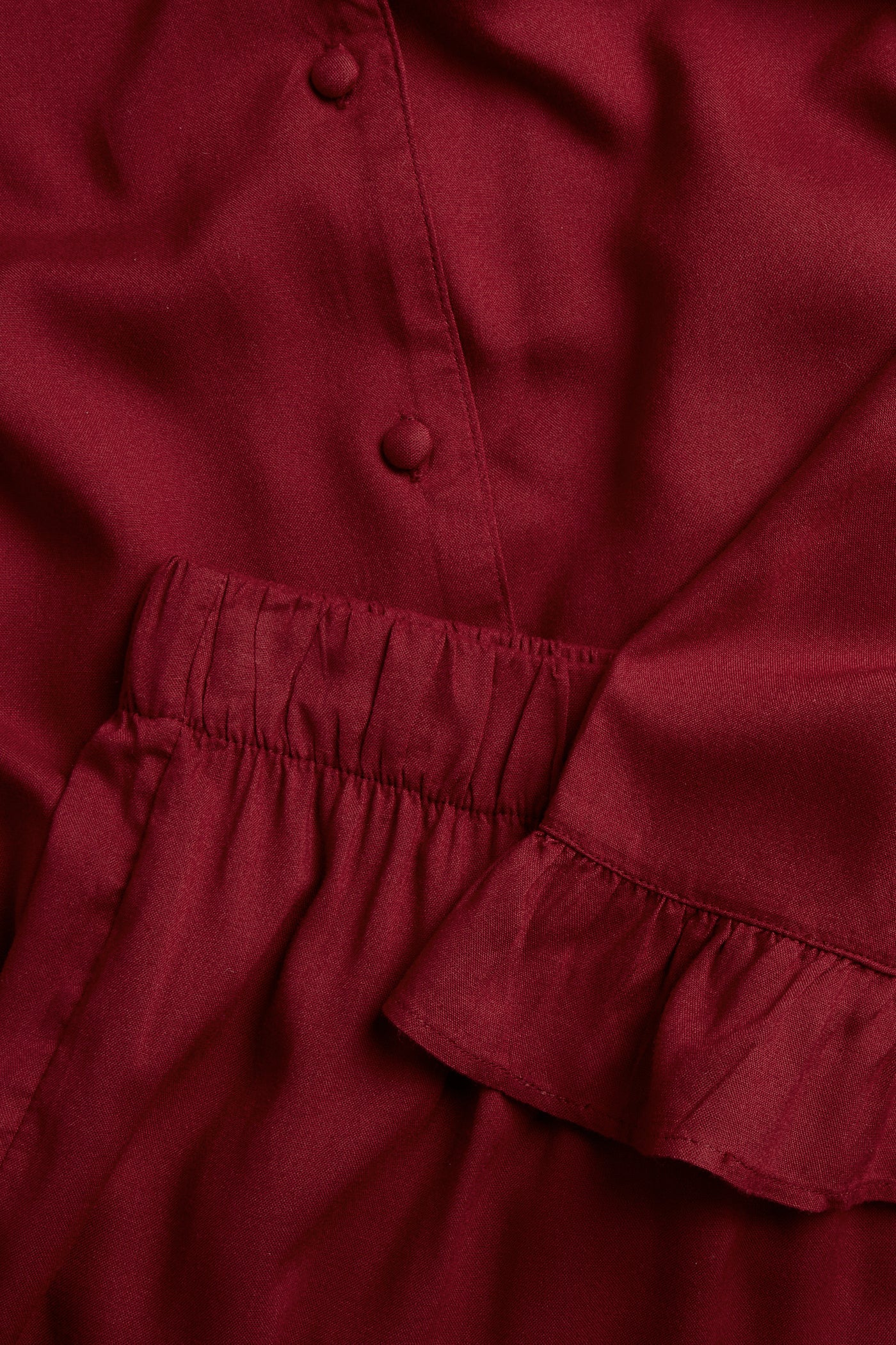 Women's red frill pyjamas