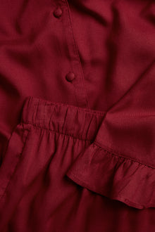 Women's red frill pyjamas