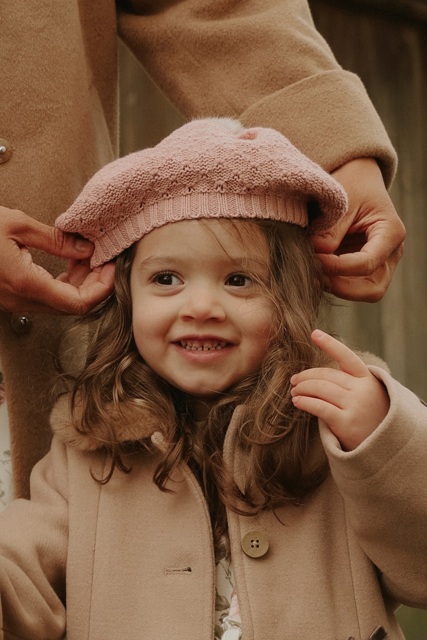 Baby & kids pink knitted hat
