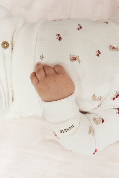 Baby white christmas wrap bodysuit