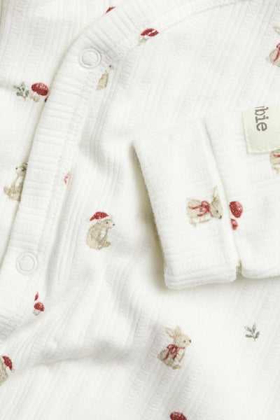 Baby white christmas wrap bodysuit