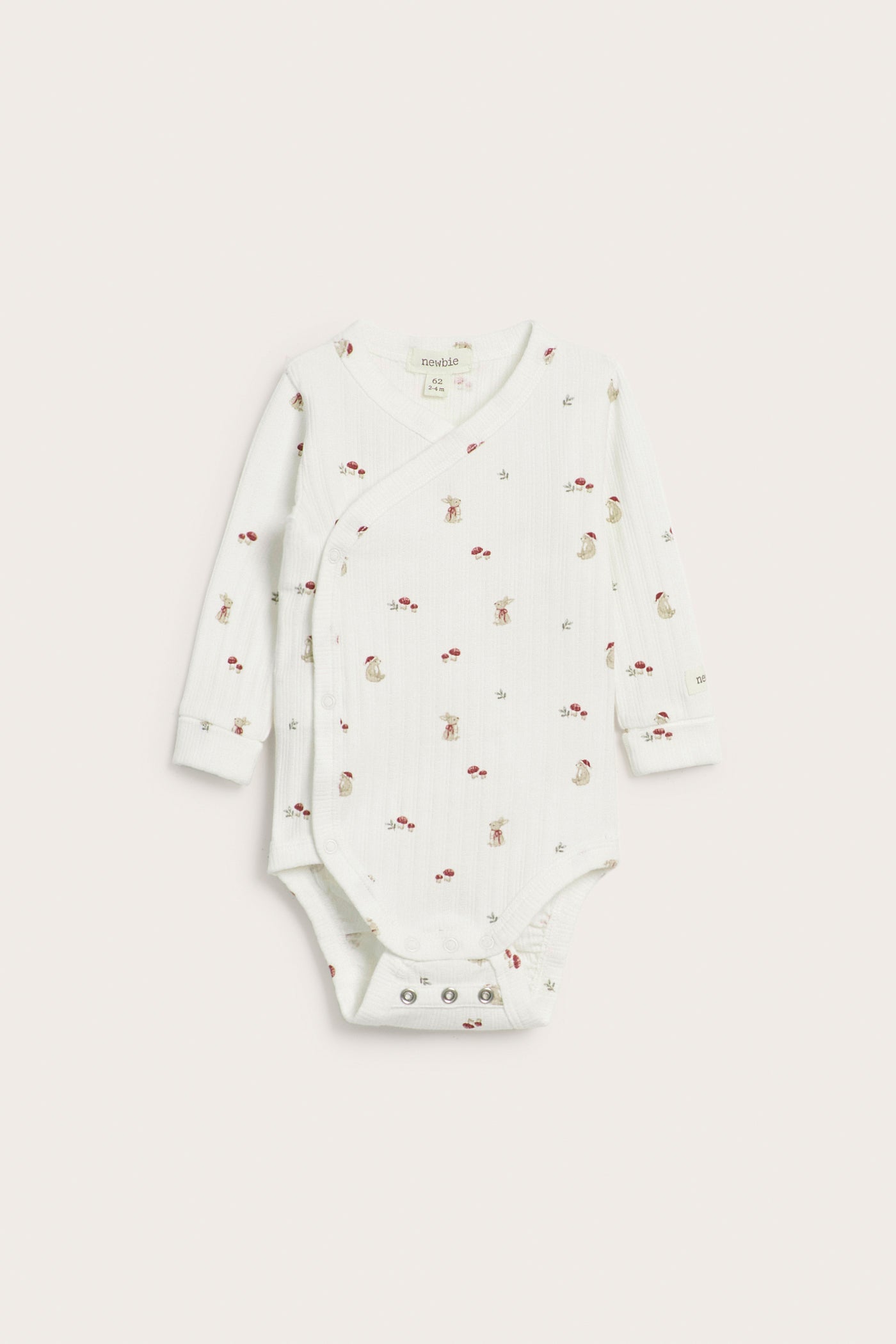 Baby white christmas wrap bodysuit