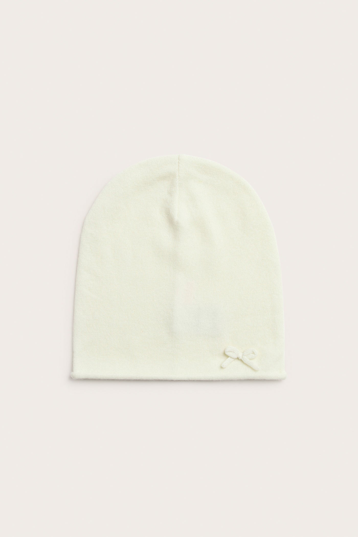 Women's white wool and cashmere blend hat