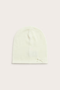 Women's white wool and cashmere blend hat