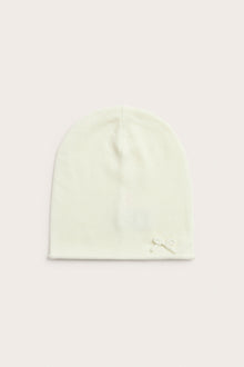 Women's white wool and cashmere blend hat