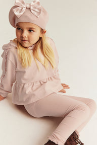 Baby & kids pink hooded sweatshirt with lace