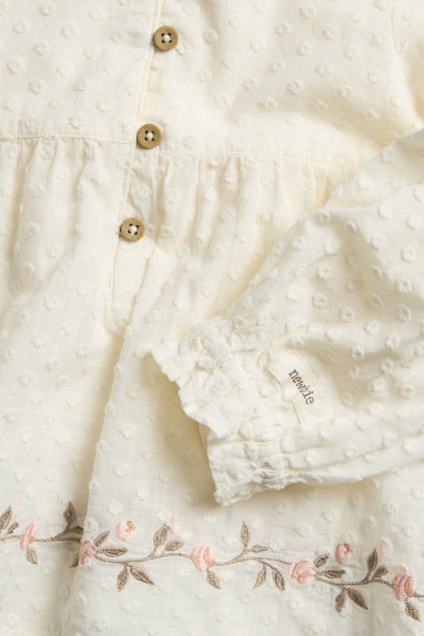 Kids’ white blouse with rose embroidery
