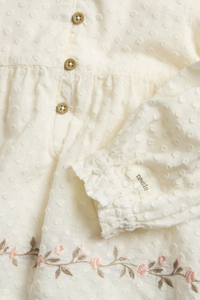 Kids’ white blouse with rose embroidery