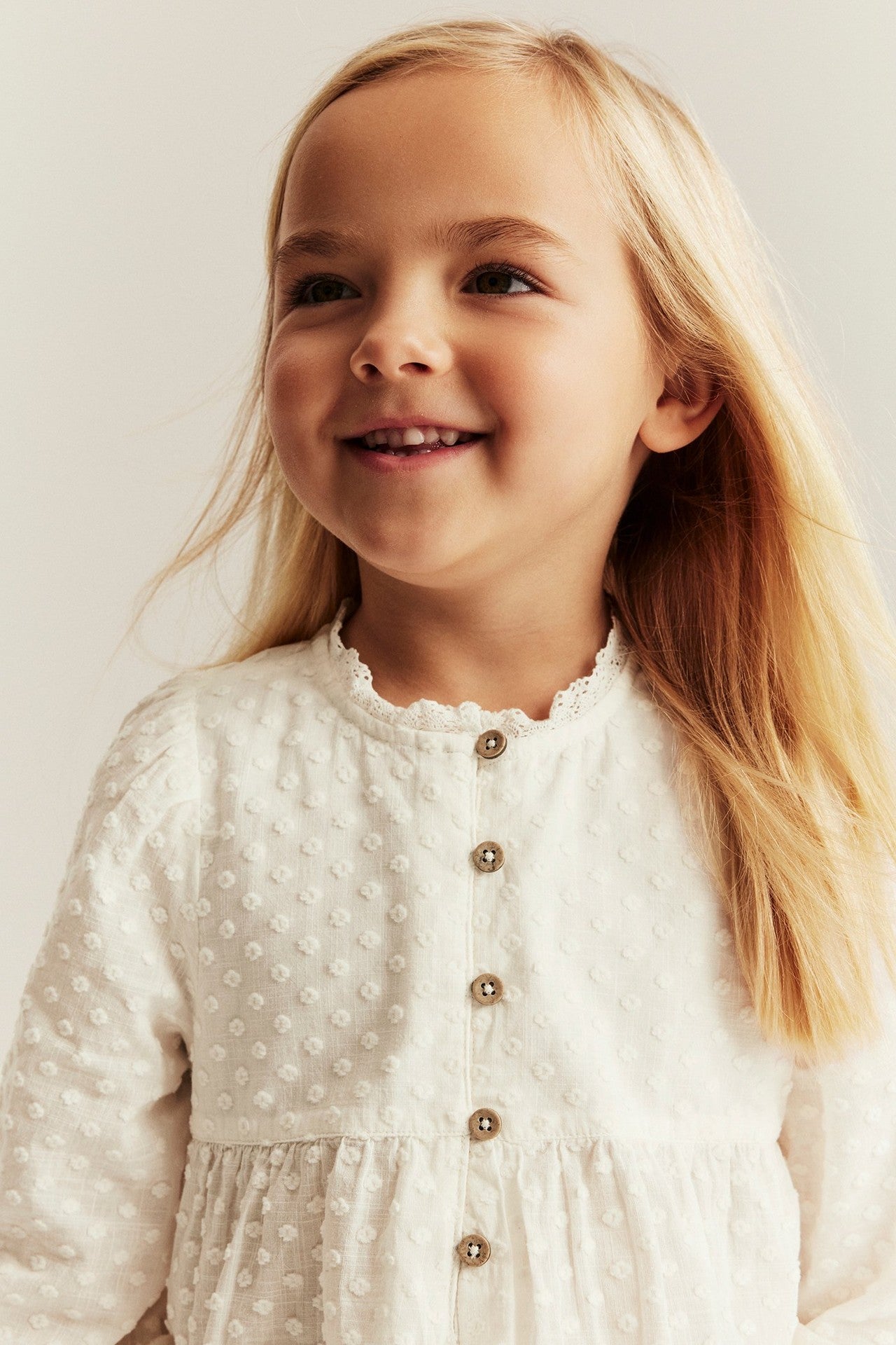 Kids’ white blouse with rose embroidery