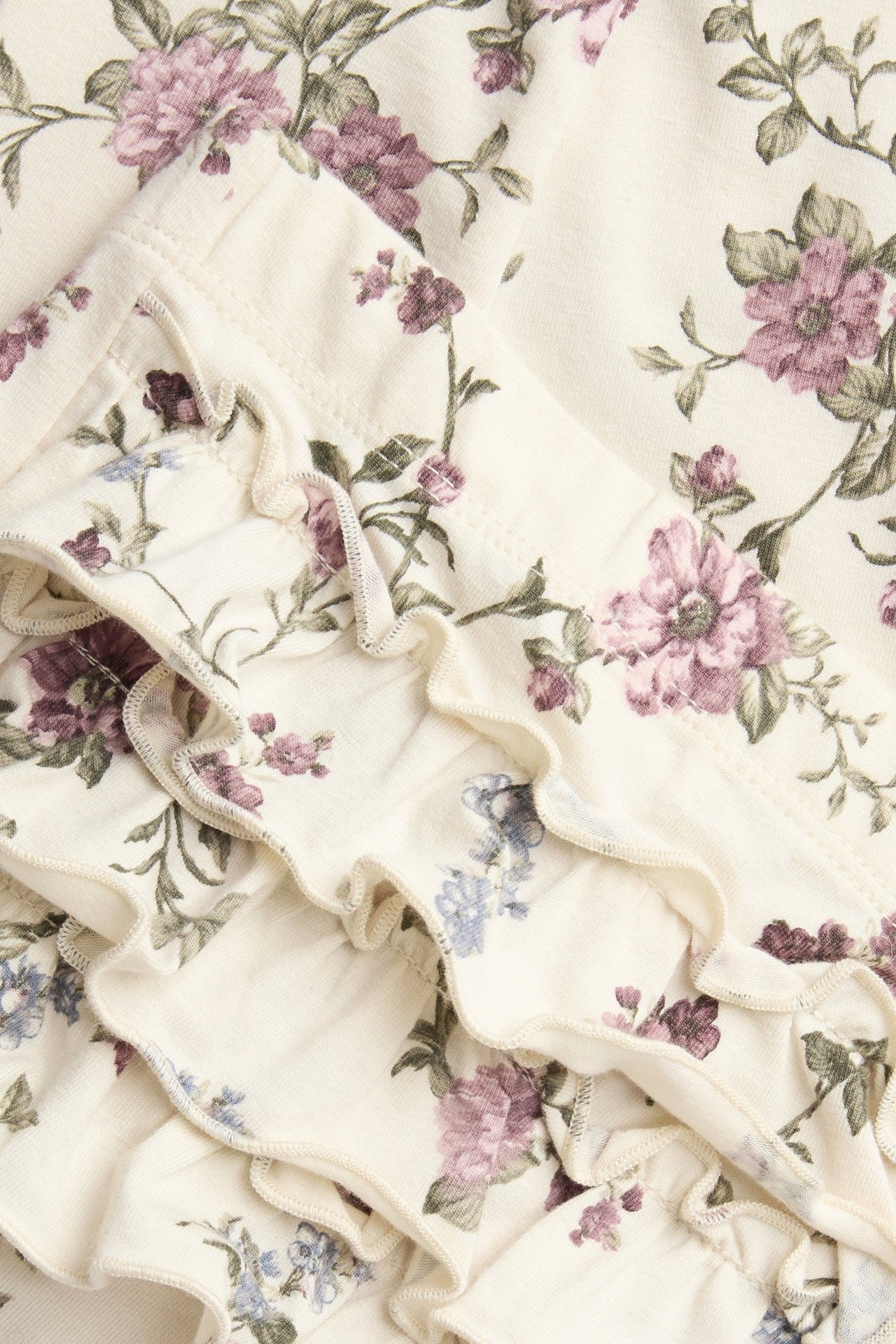 Baby beige floral leggings with frills