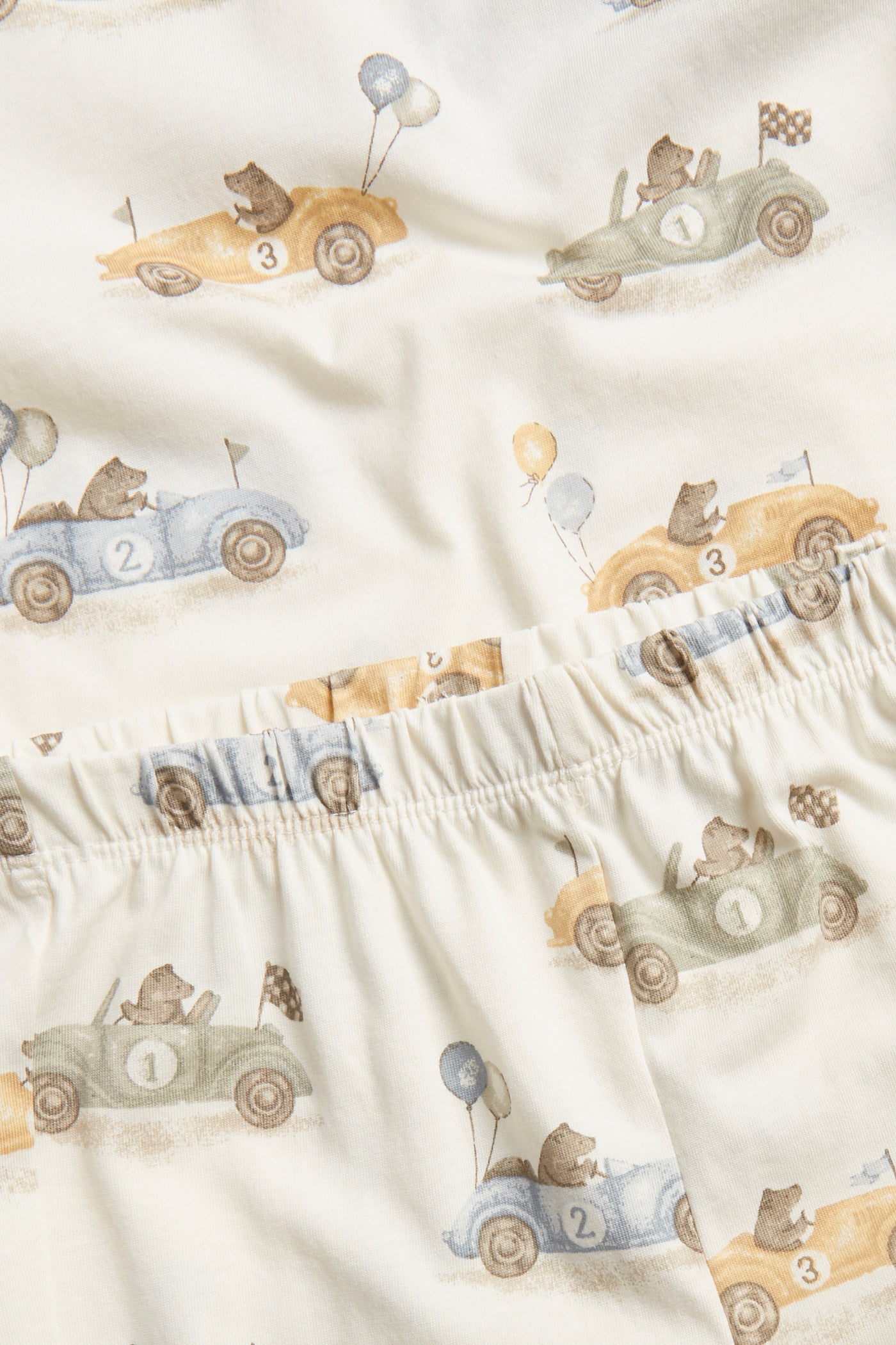 Baby & kids' white pajamas with cars
