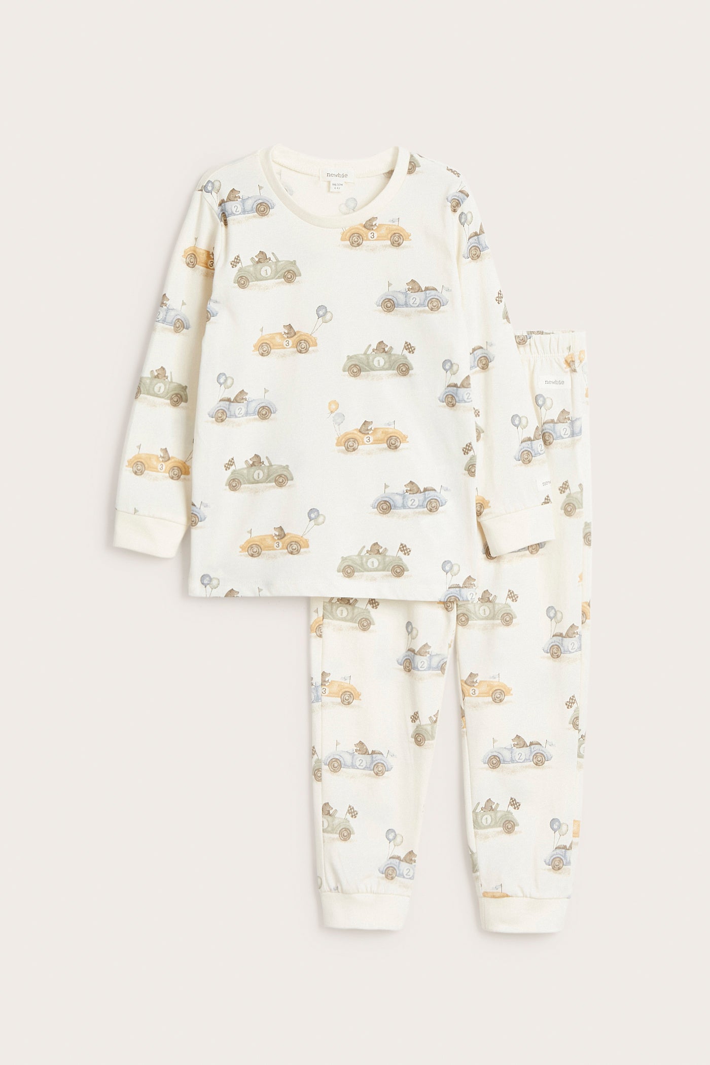 Baby & kids' white pajamas with cars