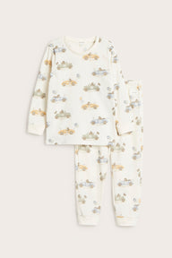 Baby & kids' white pajamas with cars