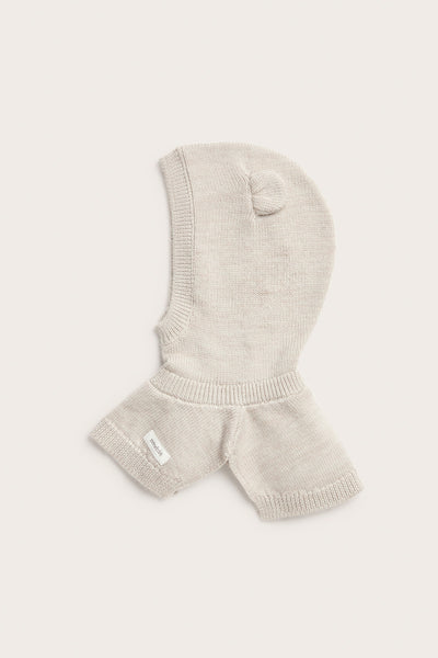 Baby & kids beige wool balaclava with ears
