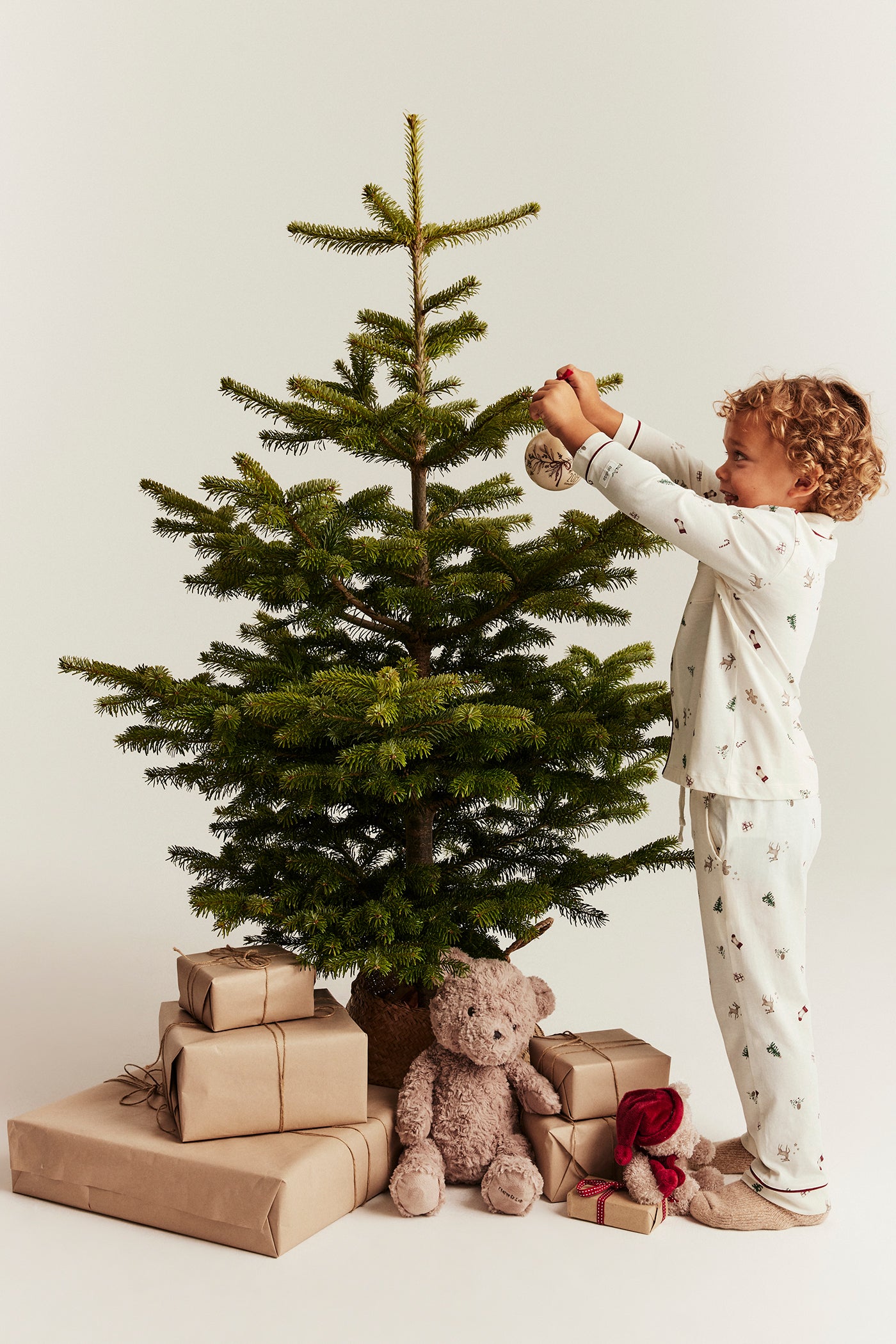 Kids white christmas pyjamas