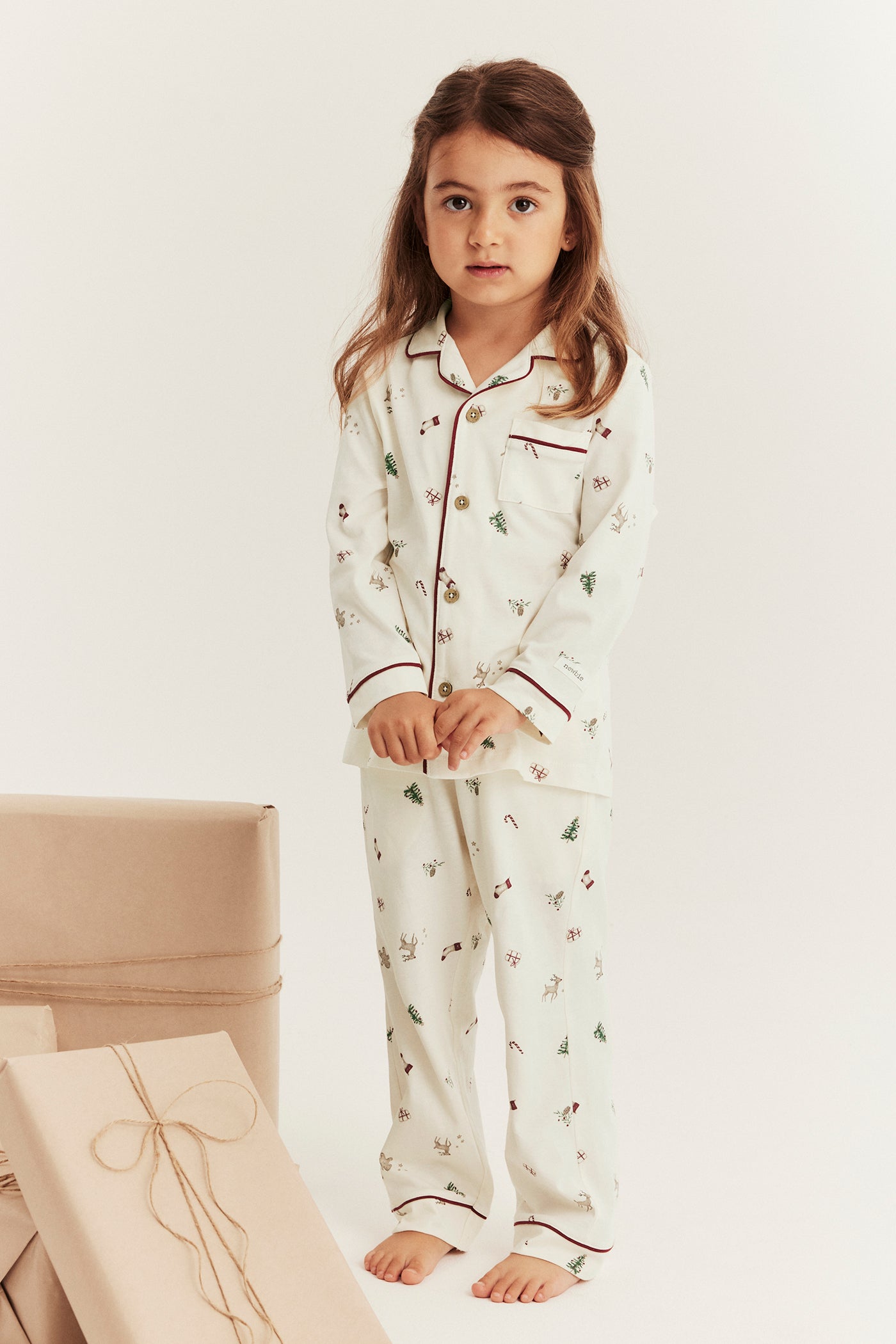 Kids white christmas pyjamas