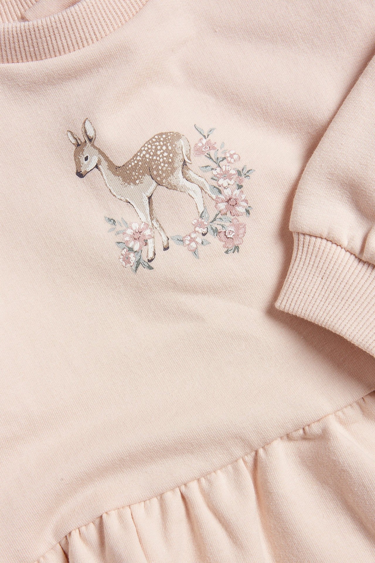 Baby pink sweatshirt with frill